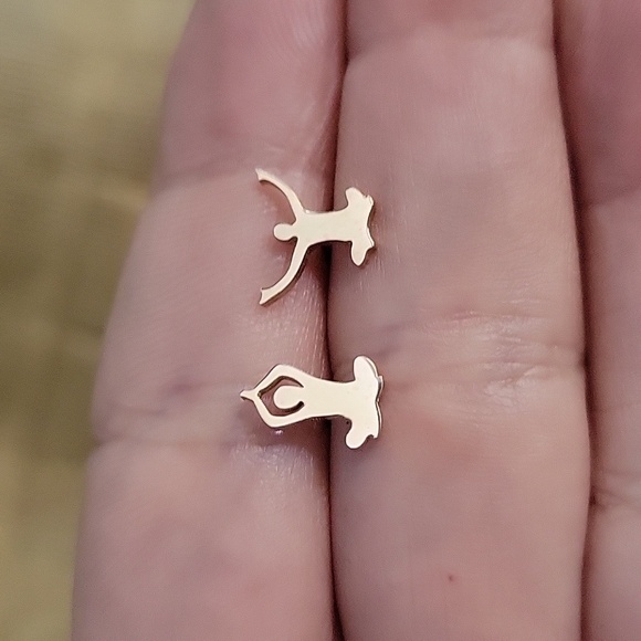 Yoga Pose Stud Earrings, choice of color - Picture 5 of 6